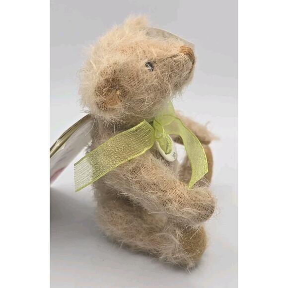 Steiff Club 2019 Teddy Bear Tan Mohair Plush Loyalty ID Button & COA Tag U315/3 - Picture 7 of 13